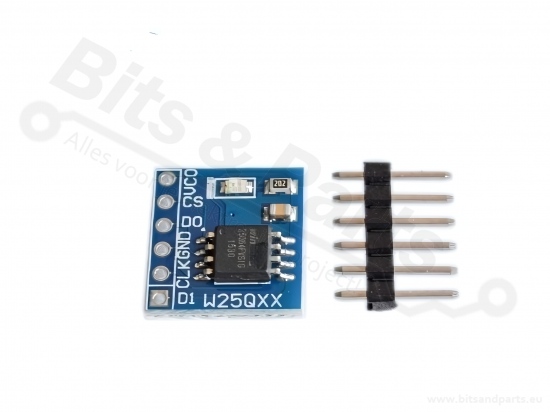Flash-geheugen W25Q64 SPI 8Mbit op breakout board